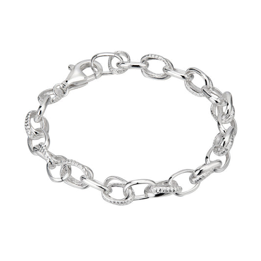 Strukturiertes Kabelkettenarmband B1029