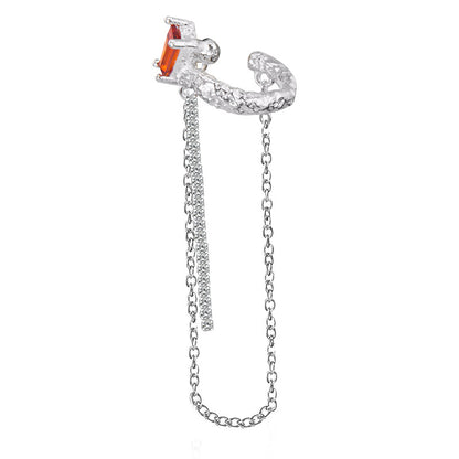 Kette CZ Unregelmäßiger Ohrring E1211, 1 Stück