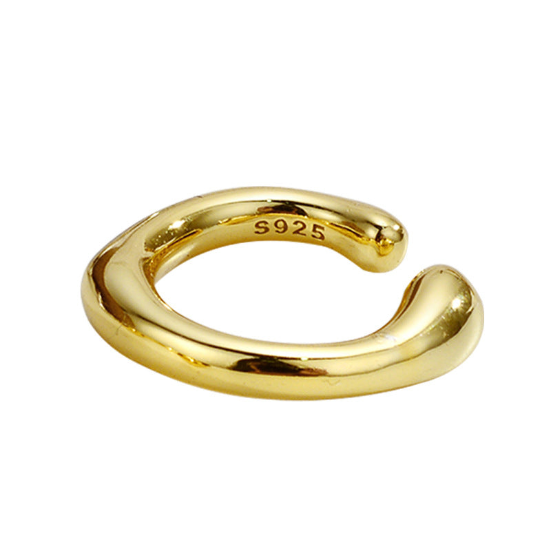 Unregelmäßiger Liquid Hoop Ear Cuff E1097 1 Stück