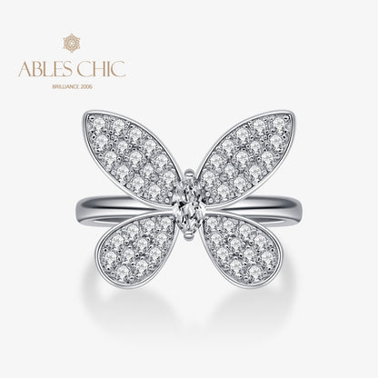 Cocktailring mit Schmetterlings-Pavé R1238
