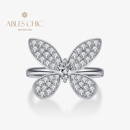 Cocktailring mit Schmetterlings-Pavé R1238