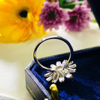 Blühender Gänseblümchen-Citrinring R1379