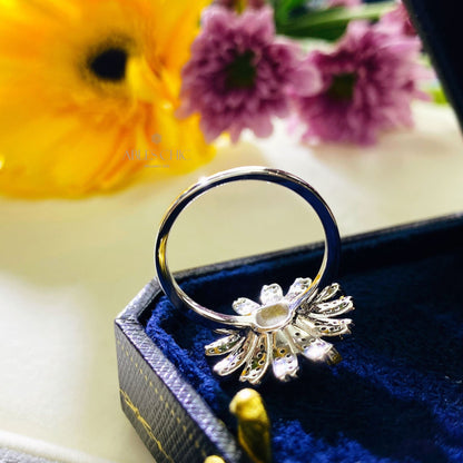 Blühender Gänseblümchen-Citrinring R1379