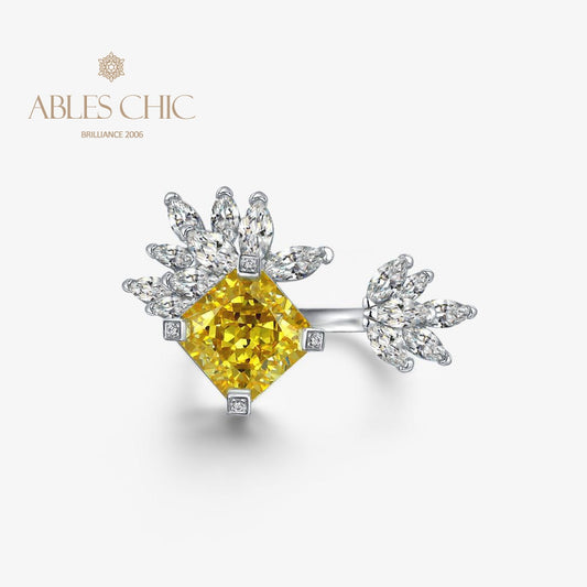 Offener Ring mit Marquise-Blume R1192