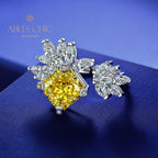 Offener Ring mit Marquise-Blume R1192