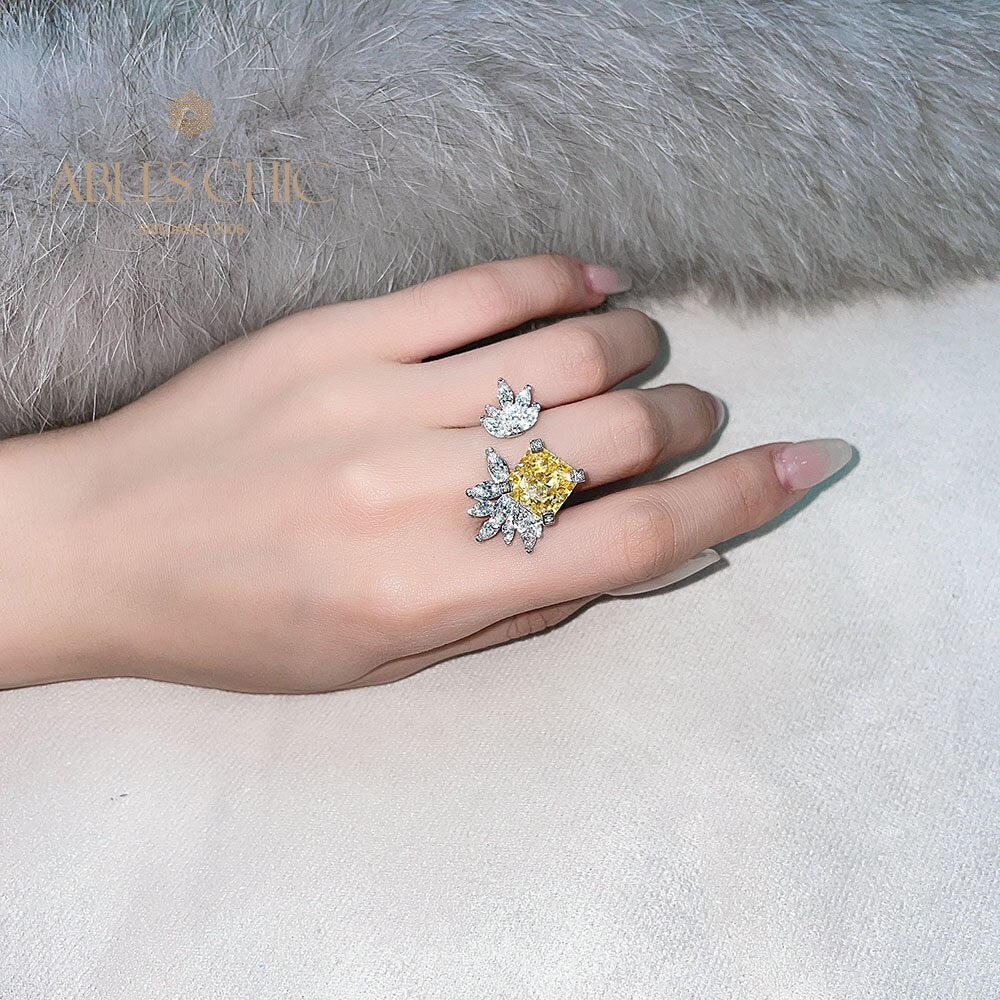 Offener Ring mit Marquise-Blume R1192