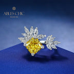 Offener Ring mit Marquise-Blume R1192