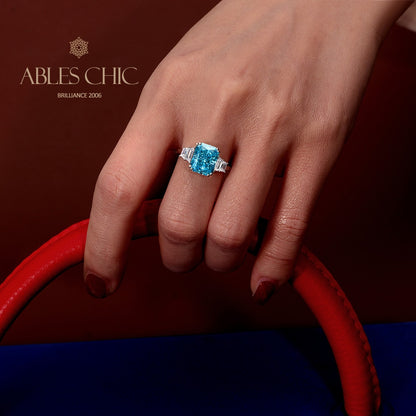 Aquamarin-Verlobungsring R1346