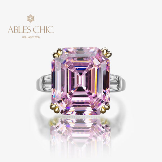 Asscher Amethyst Ring R0377