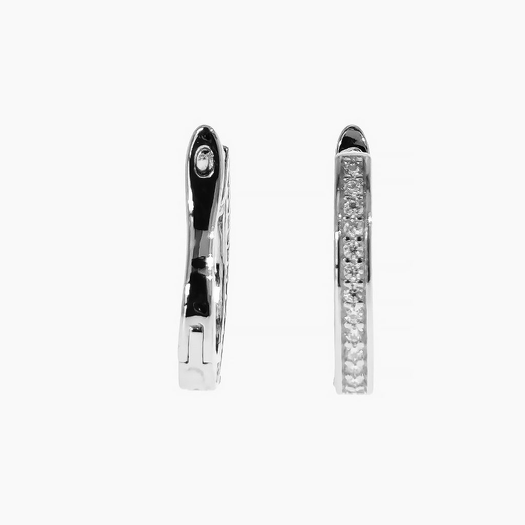 Modern Silhouette Moissanite Hoops