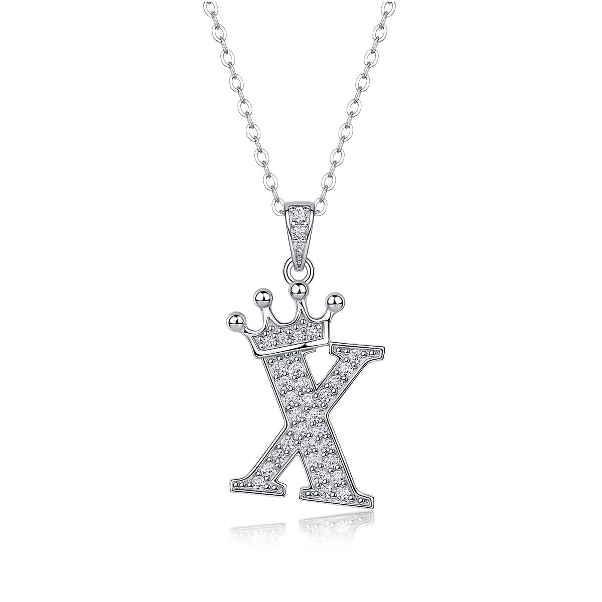 Crown Initials Pendant
