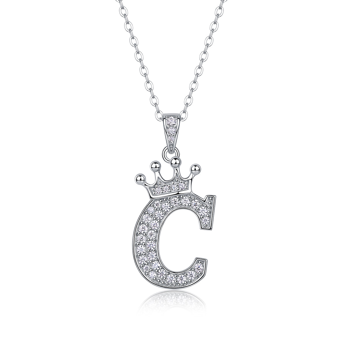 Crown Initials Pendant