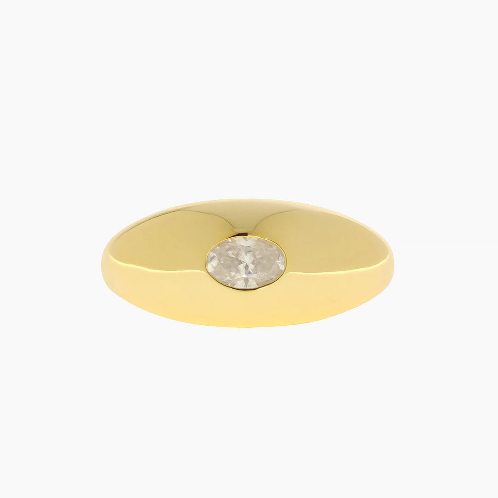 Solitaire Moissanite Dome Ring