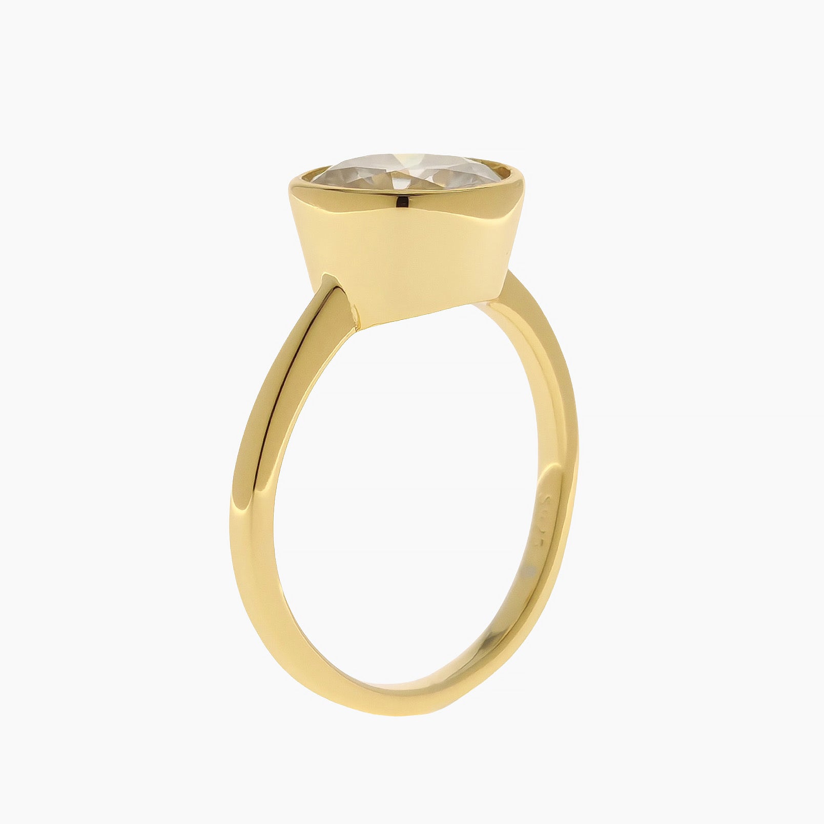 3-Carat Round Brilliant Moissanite Ring