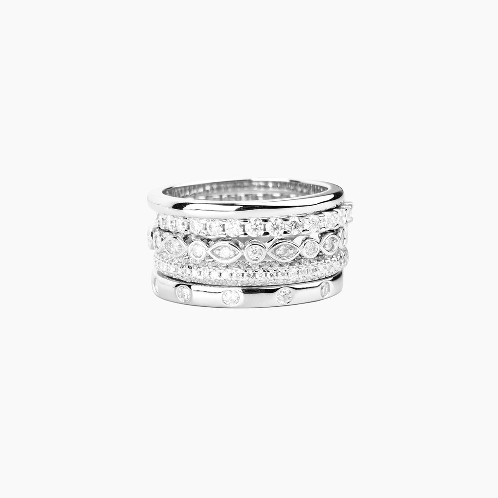 Moissanite Stacking Ring Set