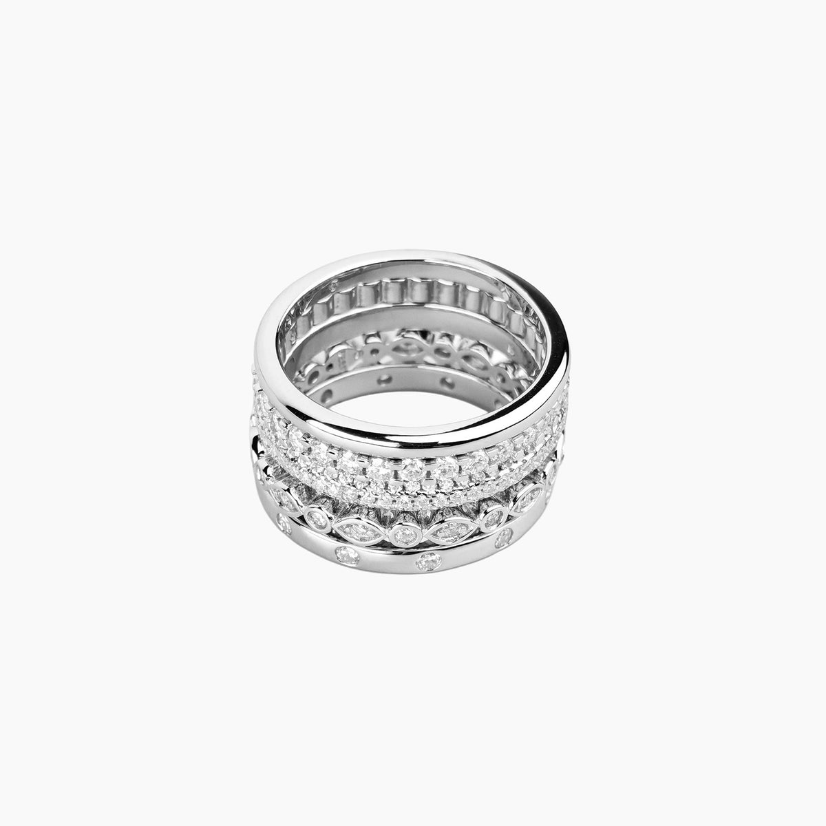 Moissanite Stacking Ring Set