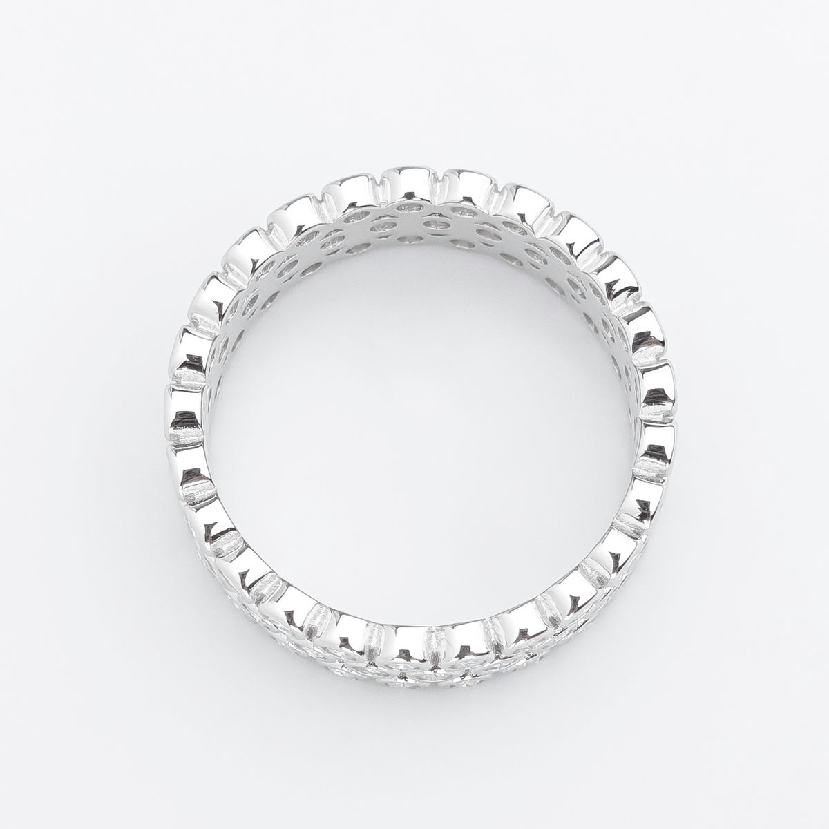 Moissanite Orbit Wide Band