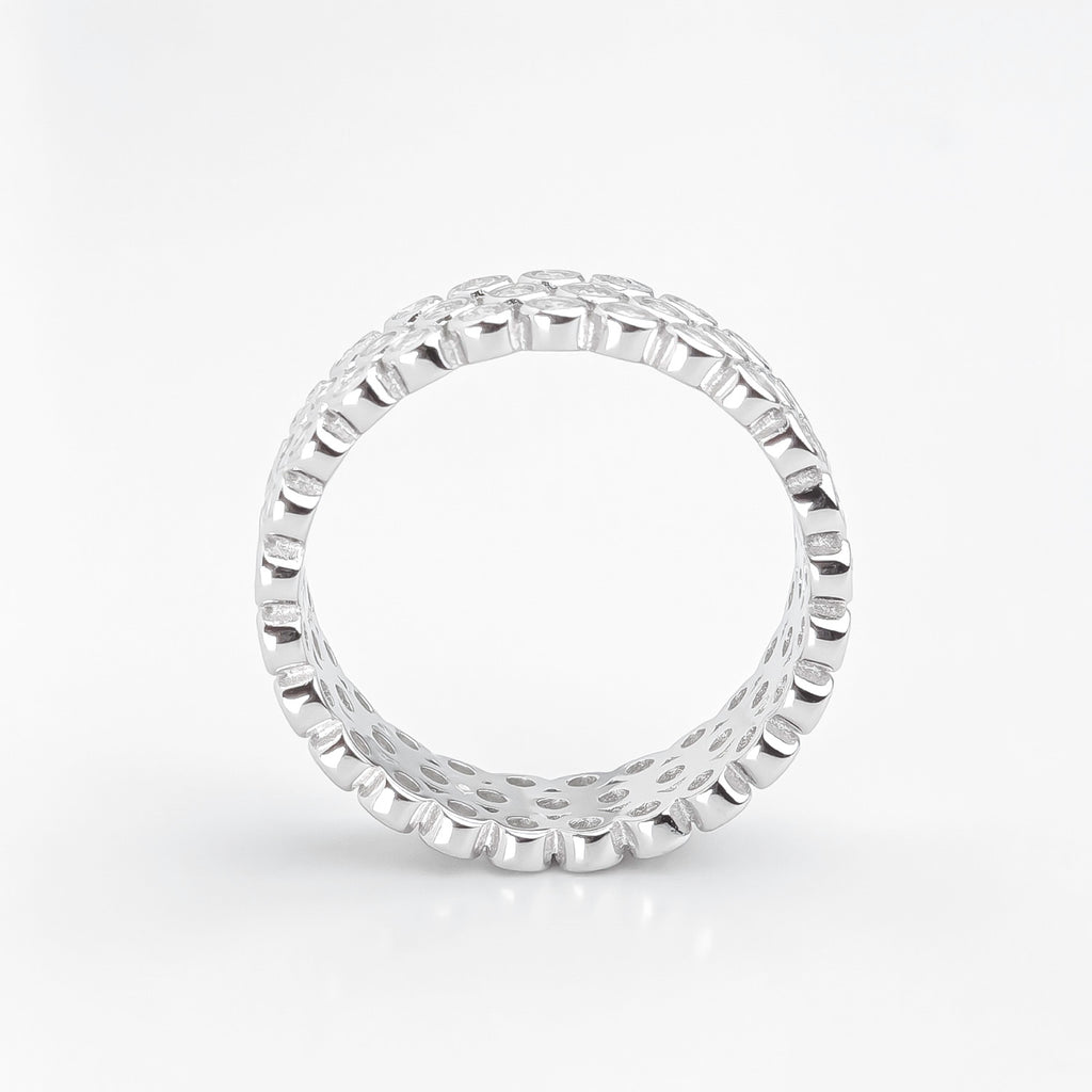 Moissanite Orbit Wide Band
