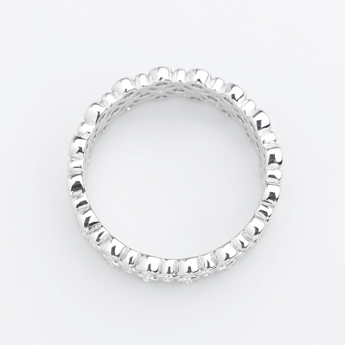 Mosaic Moissanite Layered Band