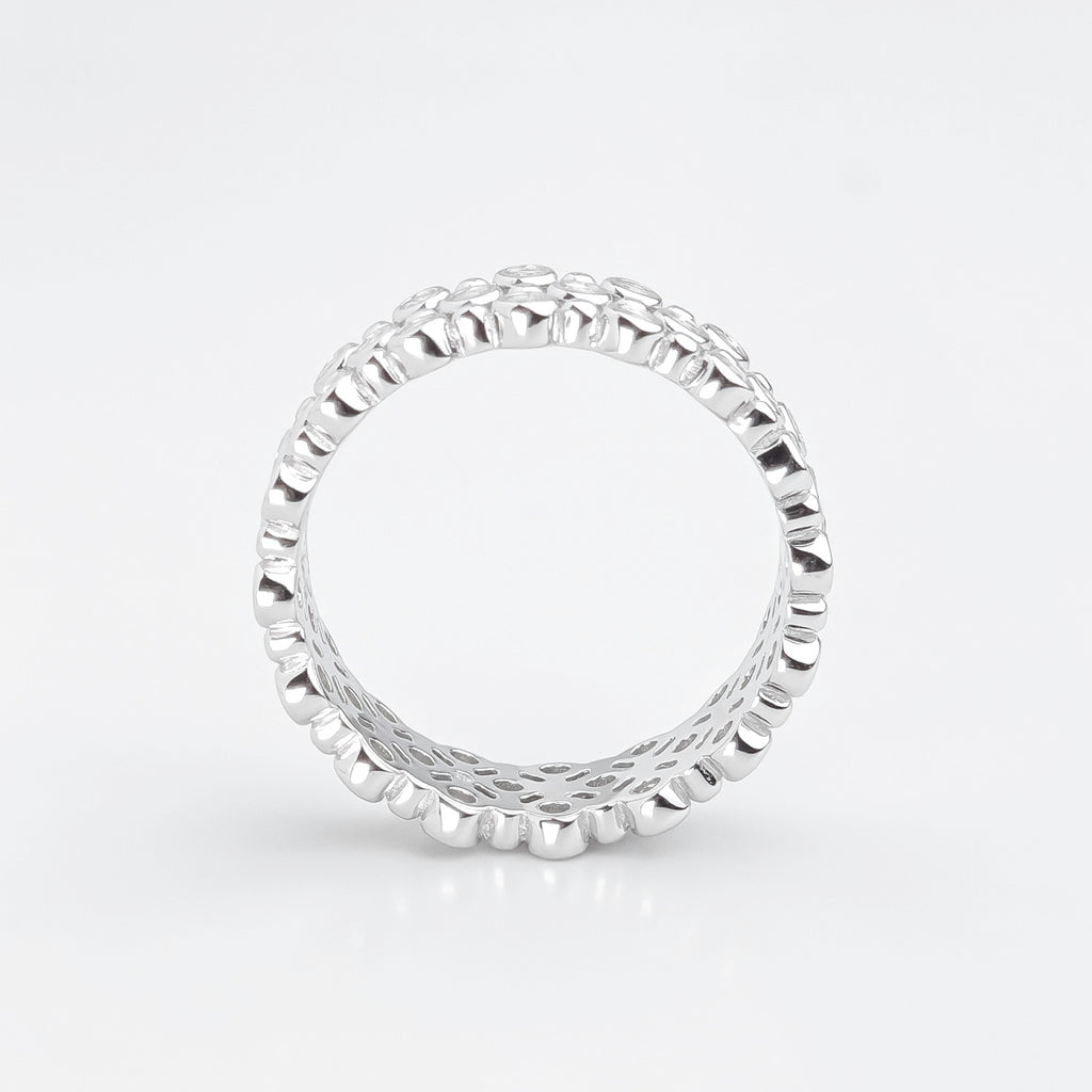 Mosaic Moissanite Layered Band