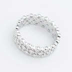 Mosaic Moissanite Layered Band