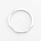 Silver Terrain Facet Ring