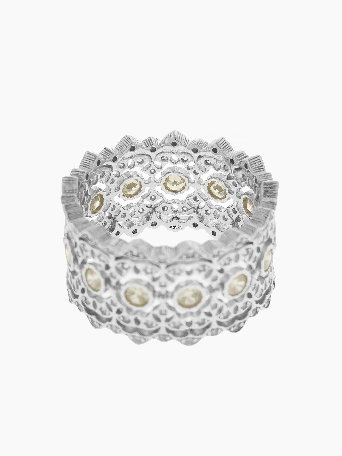 Intricate Lace Wide Band