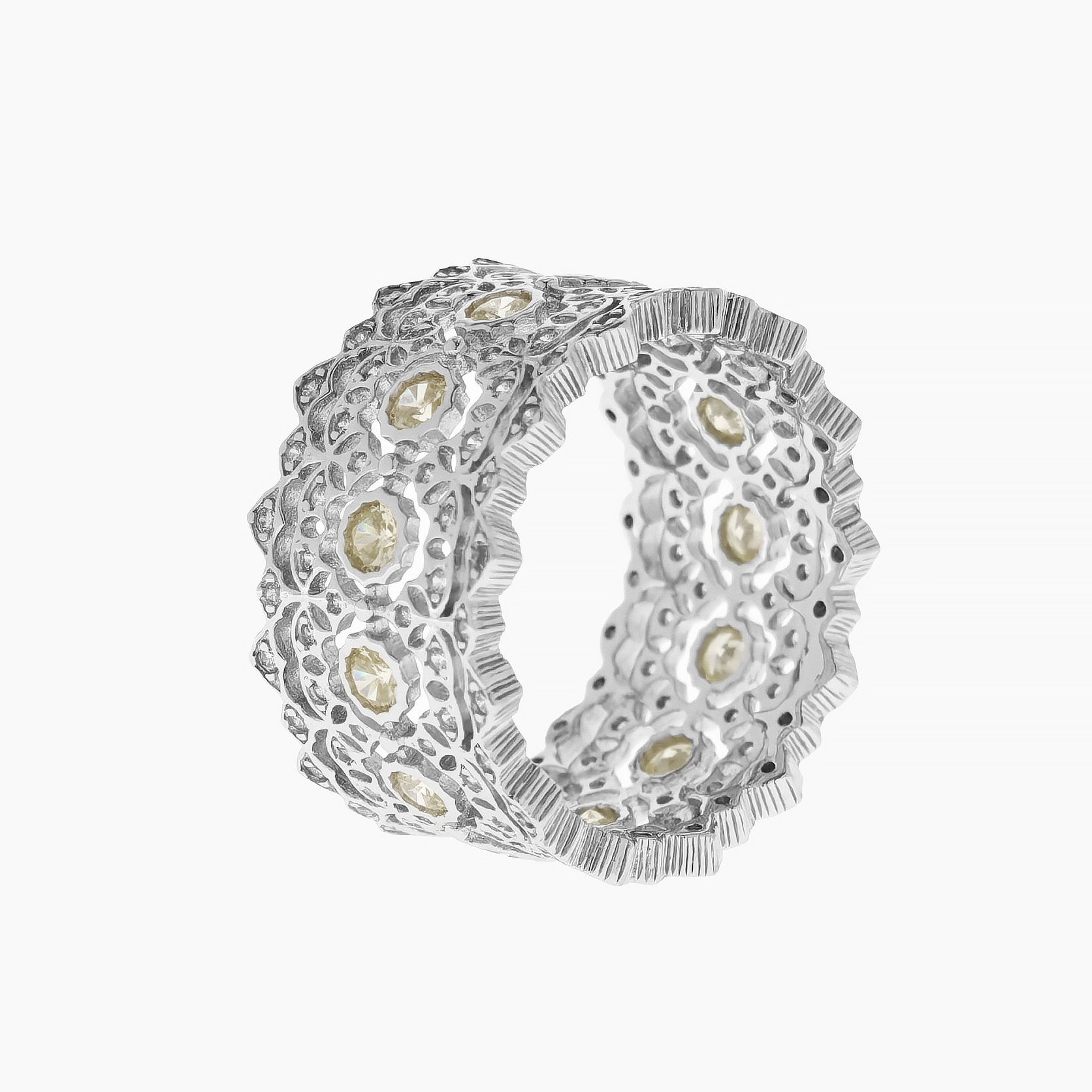 Intricate Lace Wide Band