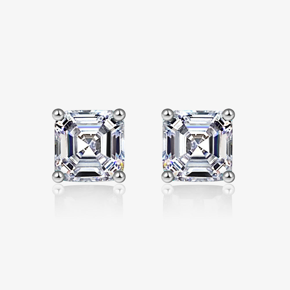 Quadratische Paraiba-Ohrringe E0126