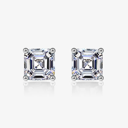 Quadratische Paraiba-Ohrringe E0126