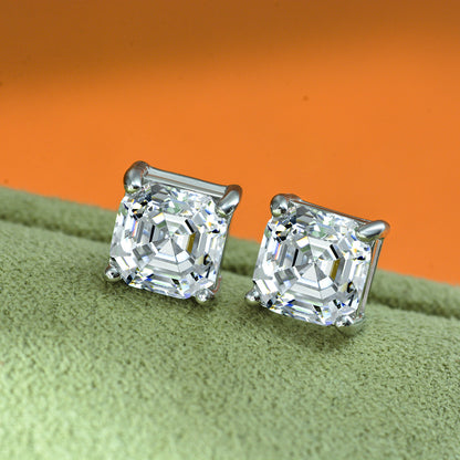 Quadratische Paraiba-Ohrringe E0126