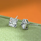 Quadratische Paraiba-Ohrringe E0126