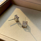 Quadratische Paraiba-Ohrringe E0126