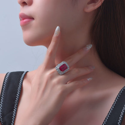 Smaragd-Blumenring R1160