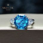 Achteckiger Tansanit-Ehering R0324
