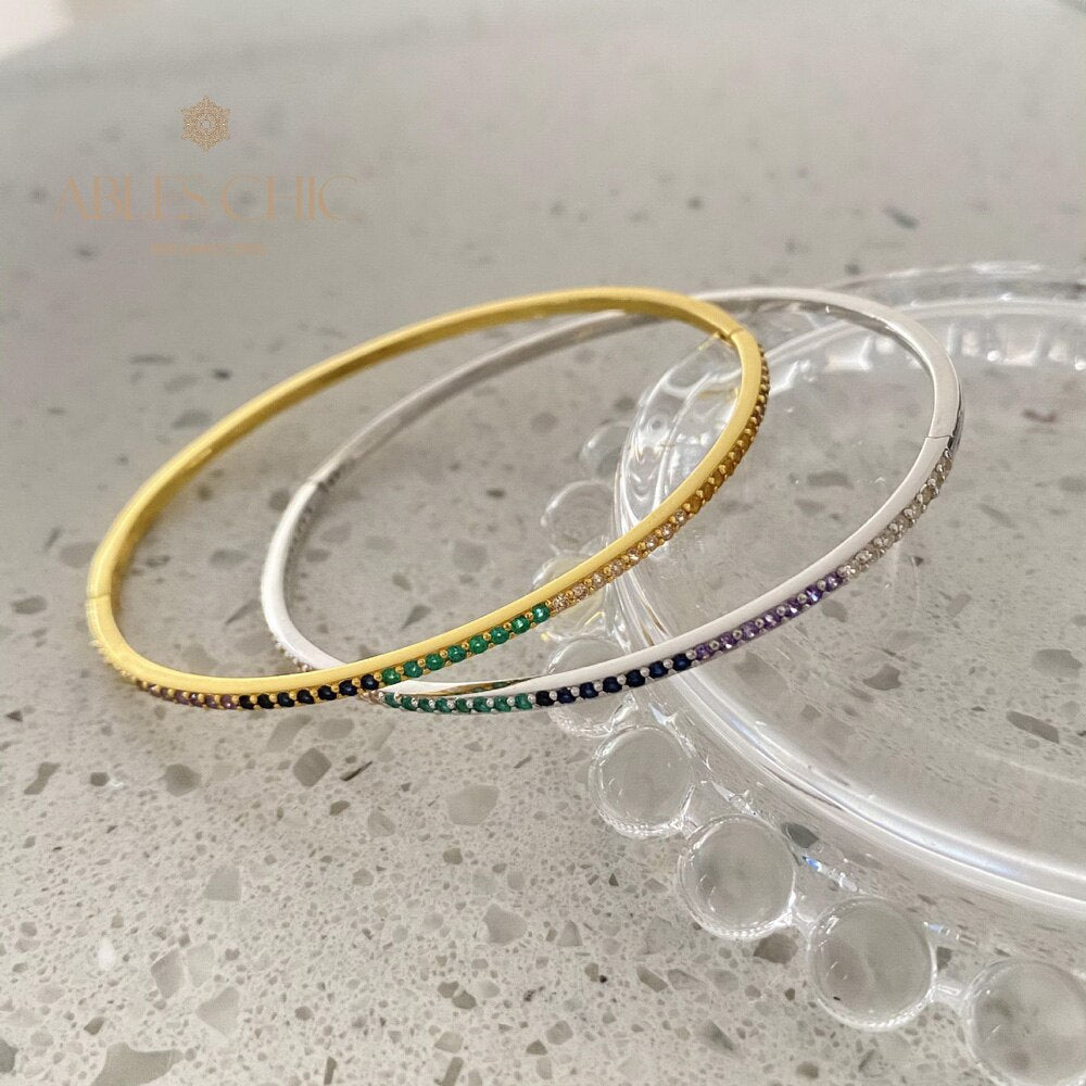 Schmaler Regenbogen-Armreif B0879