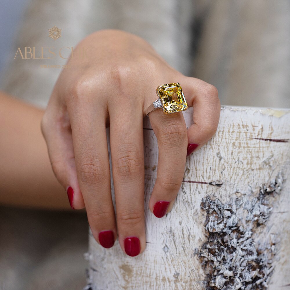 Asscher Amethyst Ring R0377