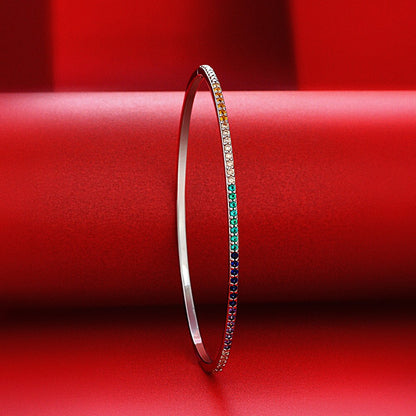 Schmaler Regenbogen-Armreif B0879