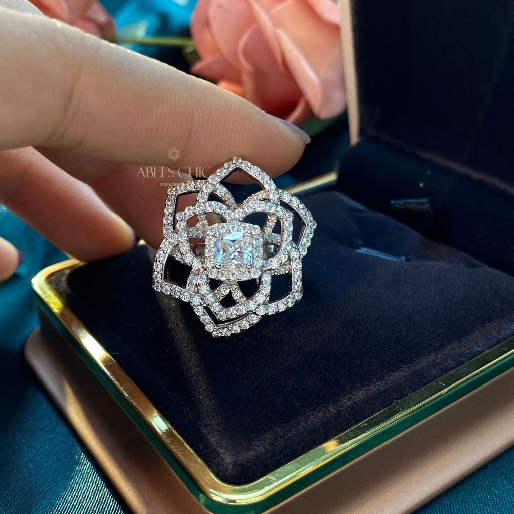 Citrin Rose Blumen Ehering R220