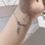 Pavé-Armband mit Schmetterlings-Eisverschluss B0486