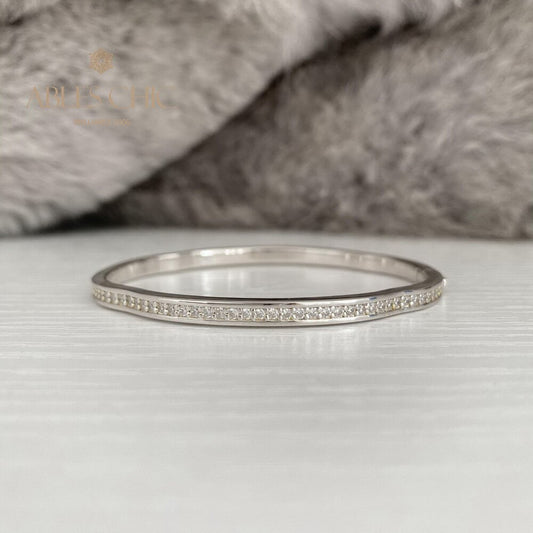 Gewellter Bling-Stapel-Armreif B0878