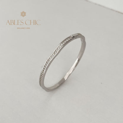 Gewellter Bling-Stapel-Armreif B0878