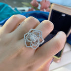 Citrin Rose Blumen Ehering R220