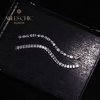 Smaragdschliff Iced Out Brautarmband B0452