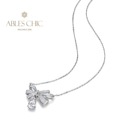 Pavé-Halskette mit Turmalin-Schmetterling und Fliege B0487