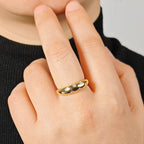 Star Moissanite Dome Ring