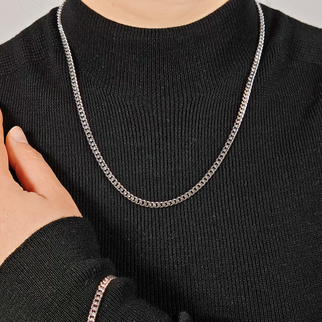 Diamond Cut Link Chain Necklace