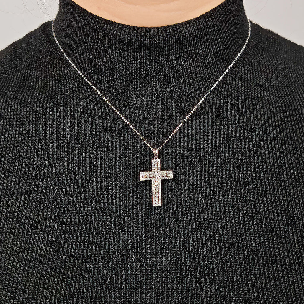 Moissanite Cross Pendant