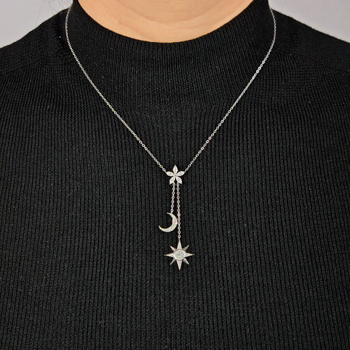 Celestial Moissanite Y-Necklace