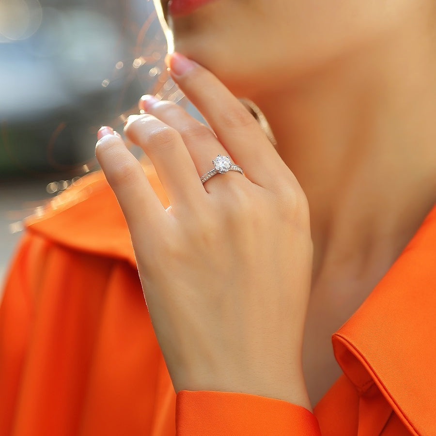 Micro Pave Solitaire Ring